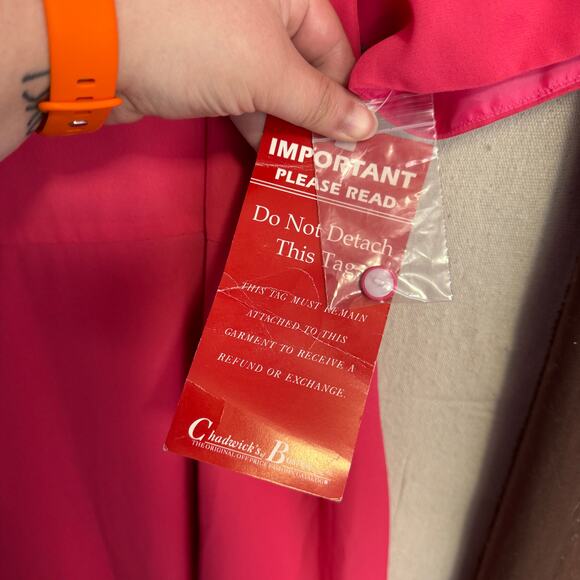 Stephanie Andrews Formal Dress Size 20W Pink Button Detail Tie Back NWT Plus - Picture 5 of 14